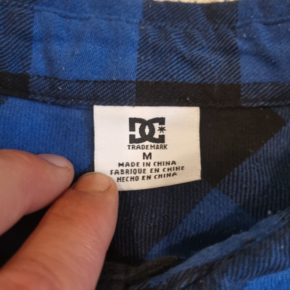 DC Blue Button Plaid - Picture 2 of 3